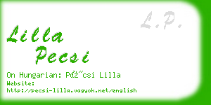 lilla pecsi business card